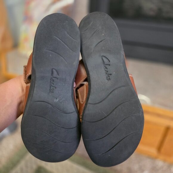 Clarks Collection Sandal Leisa Higley Slide Brown Leather Boho Slip On - Picture 3 of 3